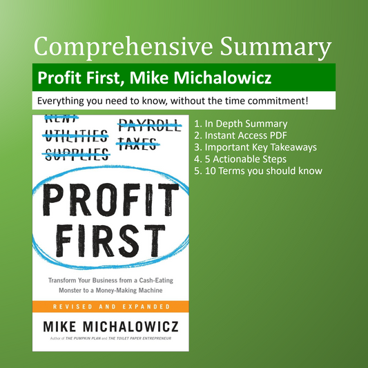 Profit First: Transform Your Business from a Cash-Eating Monster to a Money-Making Machine, Book Summary, Profit First System, Cashflow fix